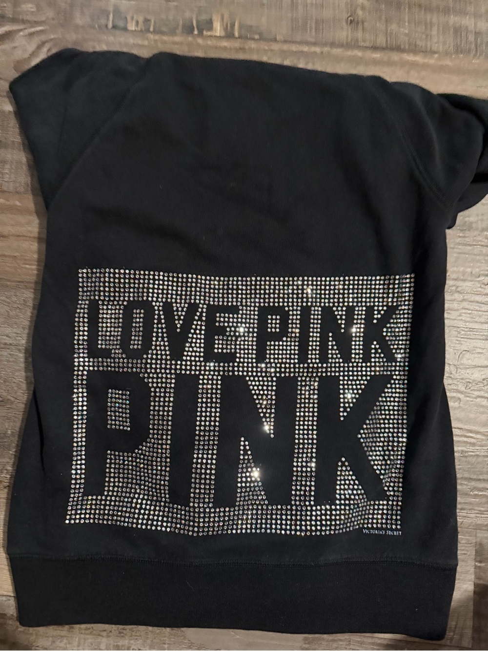 PINK Victoria's Secret Black Rhinestone